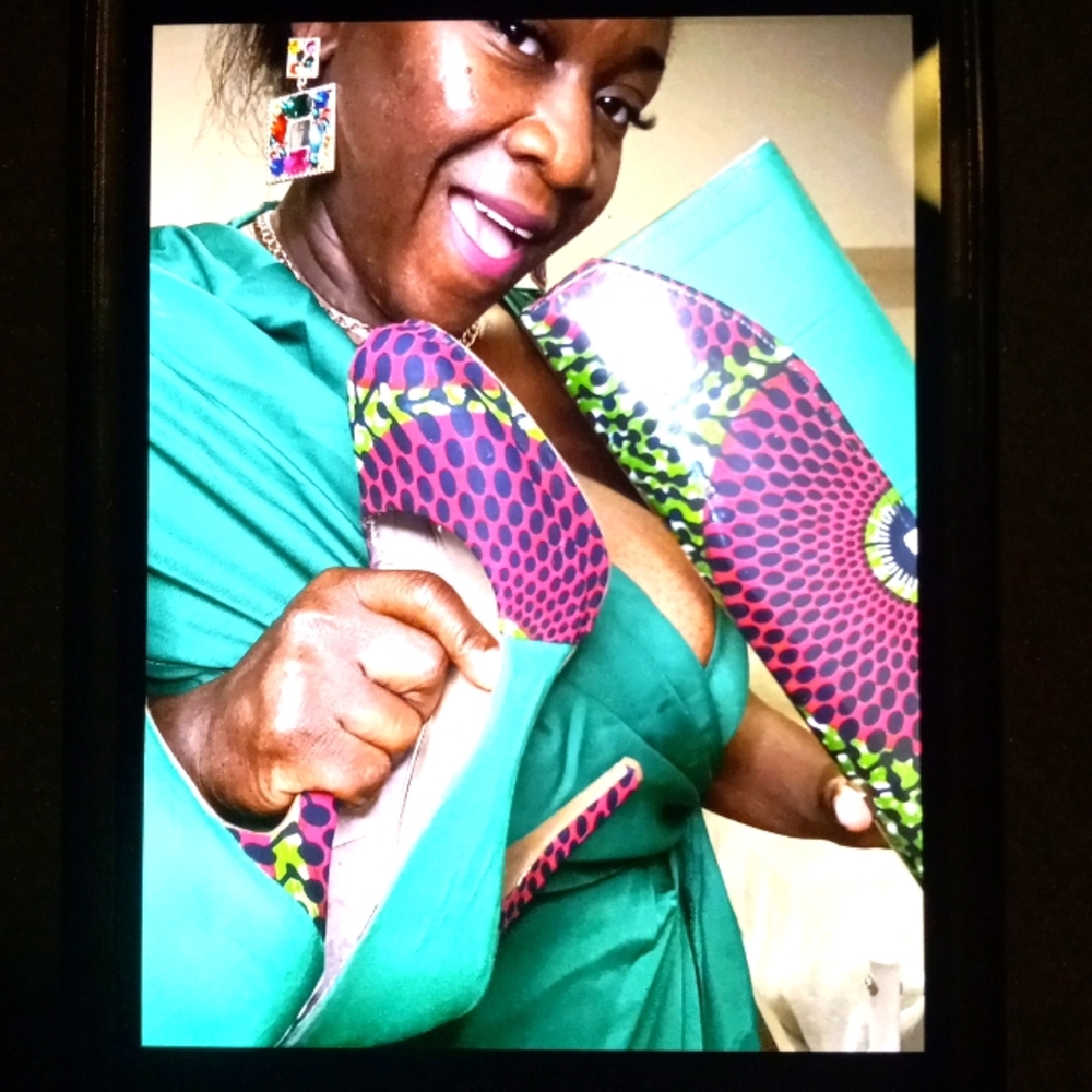 African Bag Pumps & Purse Set